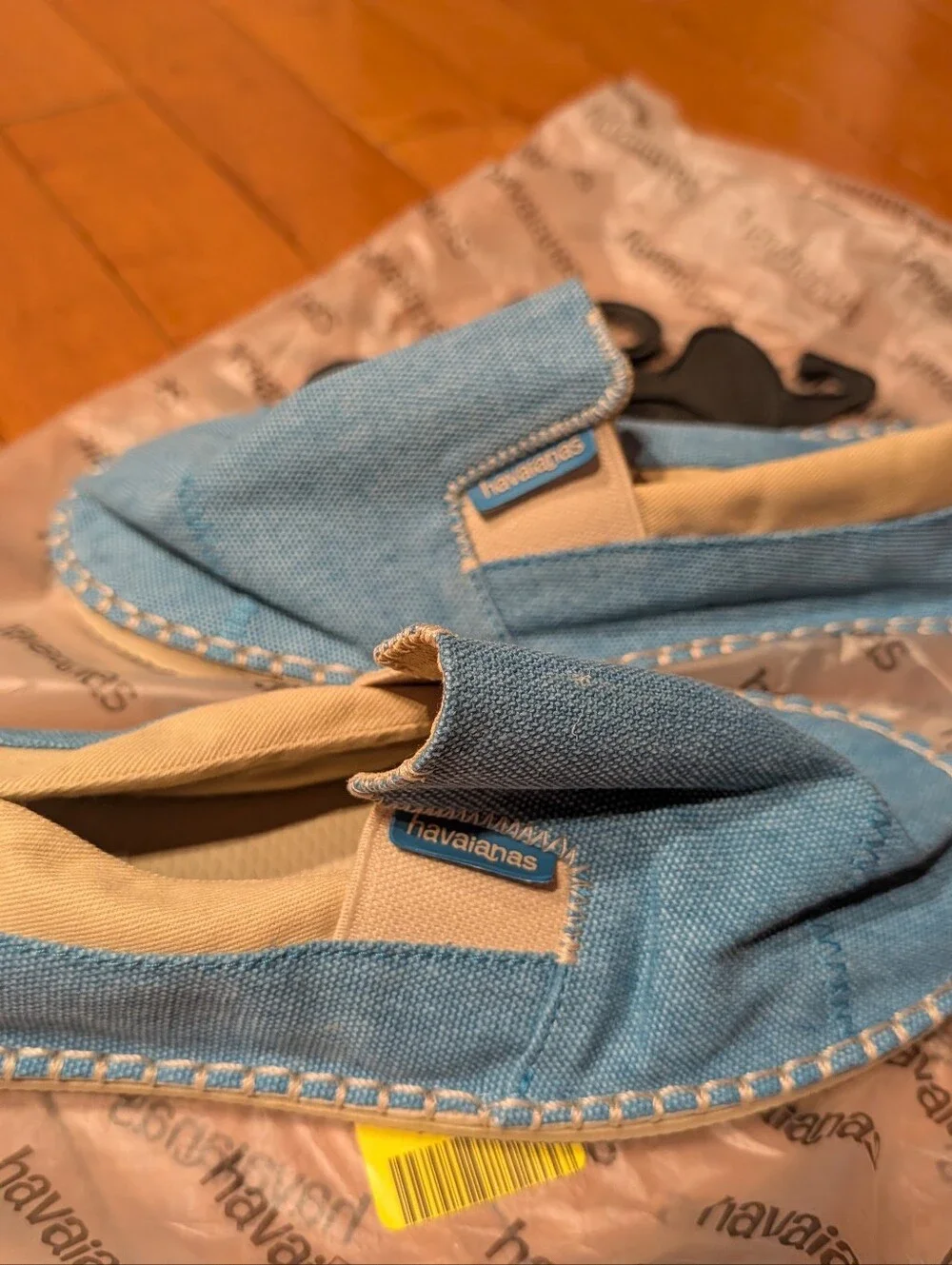 NEW Havaianas Alpargatas Yacht Turquoise Slip-On Espadrille Shoes Sz 6.5 Women